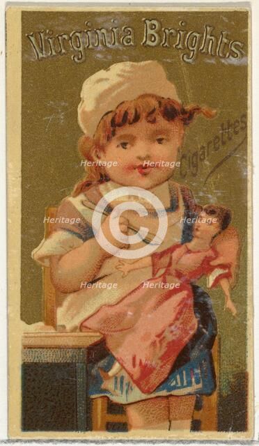 From the Girls and Children series (N64) promoting Virginia Brights Cigarettes for Allen &..., 1886. Creator: Allen & Ginter.