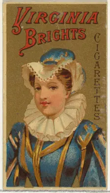 From the Girls and Children series (N64) promoting Virginia Brights Cigarettes for Allen &..., 1886. Creator: Allen & Ginter