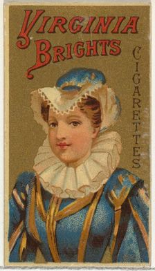 From the Girls and Children series (N64) promoting Virginia Brights Cigarettes for Allen &..., 1886. Creator: Allen & Ginter