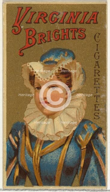 From the Girls and Children series (N64) promoting Virginia Brights Cigarettes for Allen &..., 1886. Creator: Allen & Ginter.