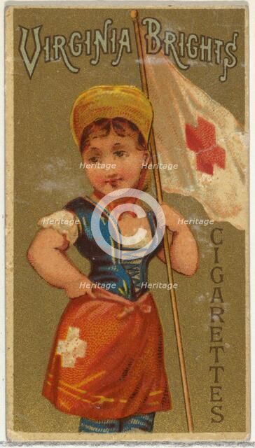 From the Girls and Children series (N64) promoting Virginia Brights Cigarettes for Allen &..., 1886. Creator: Allen & Ginter.