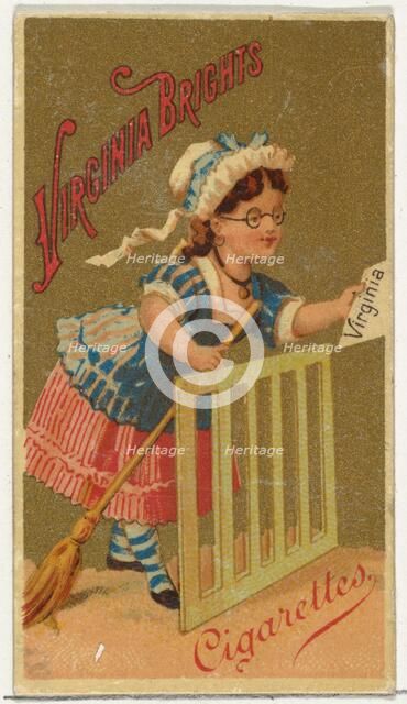 From the Girls and Children series (N64) promoting Virginia Brights Cigarettes for Allen &..., 1886. Creator: Allen & Ginter.