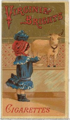 From the Girls and Children series (N64) promoting Virginia Brights Cigarettes for Allen &..., 1886. Creator: Allen & Ginter