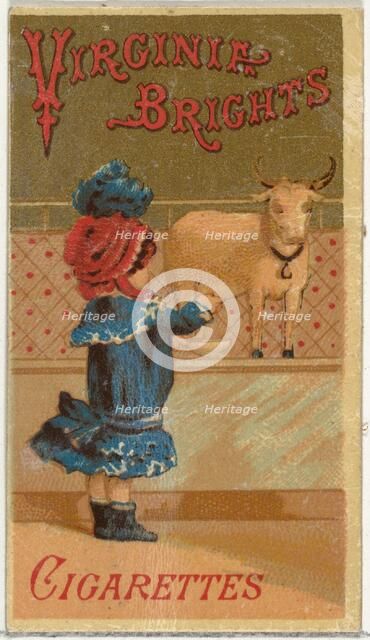 From the Girls and Children series (N64) promoting Virginia Brights Cigarettes for Allen &..., 1886. Creator: Allen & Ginter.