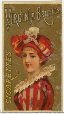 From the Girls and Children series (N64) promoting Virginia Brights Cigarettes for Allen &..., 1886. Creator: Allen & Ginter