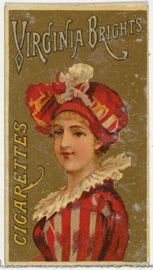 From the Girls and Children series (N64) promoting Virginia Brights Cigarettes for Allen &..., 1886. Creator: Allen & Ginter