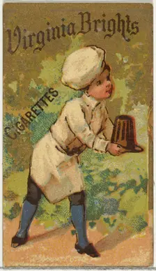 From the Girls and Children series (N64) promoting Virginia Brights Cigarettes for Allen &..., 1886. Creator: Allen & Ginter