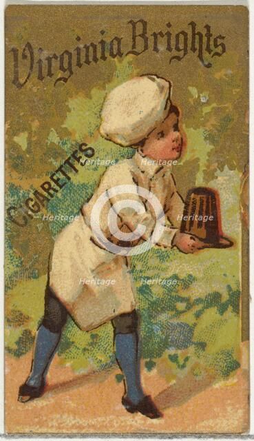 From the Girls and Children series (N64) promoting Virginia Brights Cigarettes for Allen &..., 1886. Creator: Allen & Ginter.