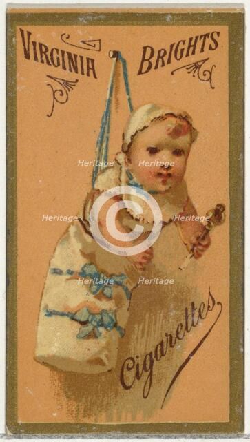 From the Girls and Children series (N64) promoting Virginia Brights Cigarettes for Allen &..., 1886. Creator: Allen & Ginter.