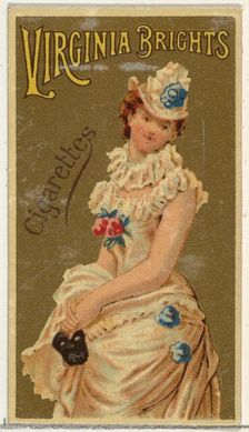 From the Girls and Children series (N64) promoting Virginia Brights Cigarettes for Allen &..., 1886. Creator: Allen & Ginter