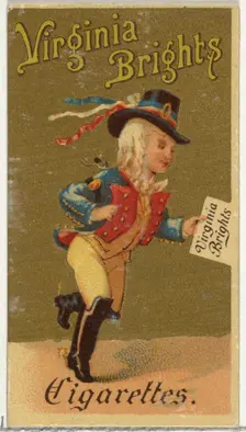 From the Girls and Children series (N64) promoting Virginia Brights Cigarettes for Allen &..., 1886. Creator: Allen & Ginter