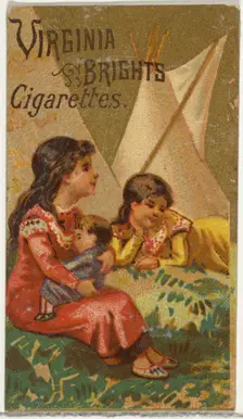From the Girls and Children series (N64) promoting Virginia Brights Cigarettes for Allen &..., 1886. Creator: Allen & Ginter