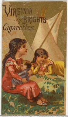 From the Girls and Children series (N64) promoting Virginia Brights Cigarettes for Allen &..., 1886. Creator: Allen & Ginter