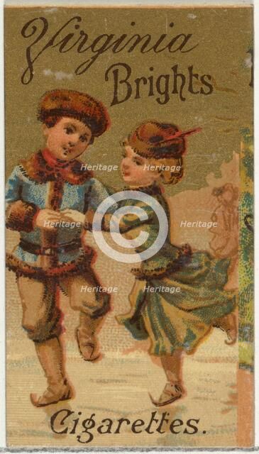 From the Girls and Children series (N64) promoting Virginia Brights Cigarettes for Allen &..., 1886. Creator: Allen & Ginter.