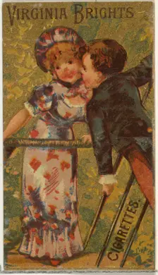 From the Girls and Children series (N64) promoting Virginia Brights Cigarettes for Allen &..., 1886. Creator: Allen & Ginter