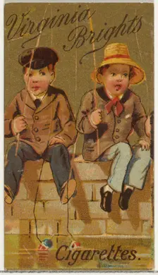 From the Girls and Children series (N64) promoting Virginia Brights Cigarettes for Allen &..., 1886. Creator: Allen & Ginter