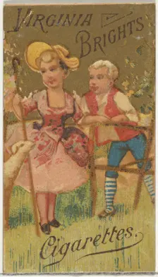 From the Girls and Children series (N64) promoting Virginia Brights Cigarettes for Allen &..., 1886. Creator: Allen & Ginter