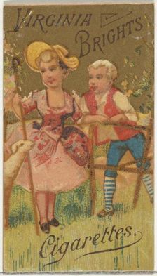 From the Girls and Children series (N64) promoting Virginia Brights Cigarettes for Allen &..., 1886. Creator: Allen & Ginter