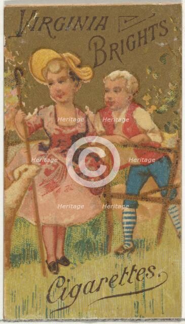 From the Girls and Children series (N64) promoting Virginia Brights Cigarettes for Allen &..., 1886. Creator: Allen & Ginter.