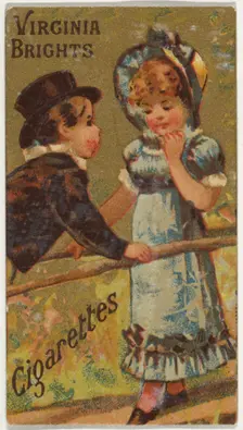 From the Girls and Children series (N64) promoting Virginia Brights Cigarettes for Allen &..., 1886. Creator: Allen & Ginter