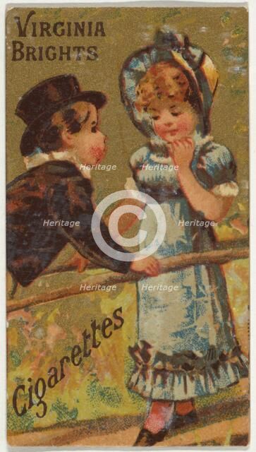 From the Girls and Children series (N64) promoting Virginia Brights Cigarettes for Allen &..., 1886. Creator: Allen & Ginter.