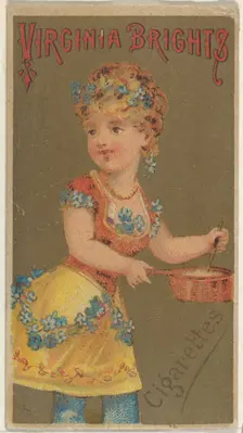 From the Girls and Children series (N64) promoting Virginia Brights Cigarettes for Allen &..., 1886. Creator: Allen & Ginter