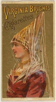 From the Girls and Children series (N64) promoting Virginia Brights Cigarettes for Allen &..., 1886. Creator: Allen & Ginter