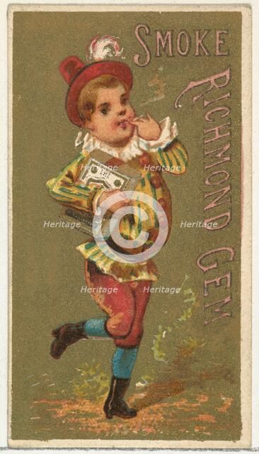 From the Girls and Children series (N65) promoting Richmond Gem Cigarettes for Allen &..., ca. 1886. Creator: Allen & Ginter.
