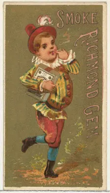 From the Girls and Children series (N65) promoting Richmond Gem Cigarettes for Allen &..., ca. 1886. Creator: Allen & Ginter