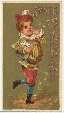 From the Girls and Children series (N65) promoting Richmond Gem Cigarettes for Allen &..., ca. 1886. Creator: Allen & Ginter