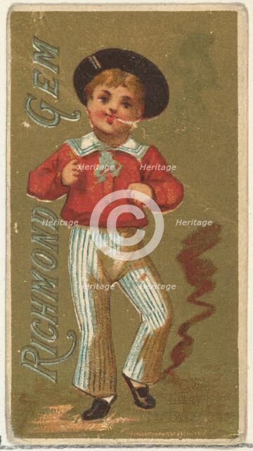 From the Girls and Children series (N65) promoting Richmond Gem Cigarettes for Allen &..., ca. 1886. Creator: Allen & Ginter.