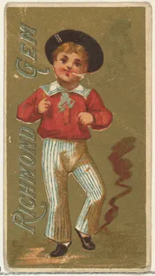 From the Girls and Children series (N65) promoting Richmond Gem Cigarettes for Allen &..., ca. 1886. Creator: Allen & Ginter