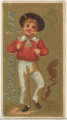 From the Girls and Children series (N65) promoting Richmond Gem Cigarettes for Allen &..., ca. 1886. Creator: Allen & Ginter