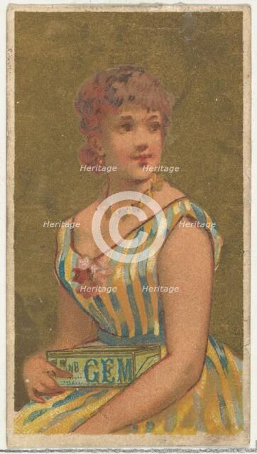 From the Girls and Children series (N65) promoting Richmond Gem Cigarettes for Allen &..., ca. 1886. Creator: Allen & Ginter.