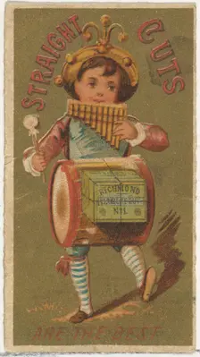 From the Girls and Children series (N65) promoting Richmond Straight Cut Cigarettes fo..., ca. 1886. Creator: Allen & Ginter