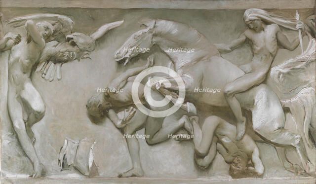 From the Great Discoveries, Through the Gloomy Ages..., 1906. Creator: Sartorio, Giulio Aristide (1860-1932).