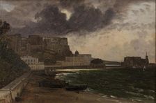 From the Harbour at Naples. Gathering Storm, 1820-1821. Creator: Franz Ludwig Catel