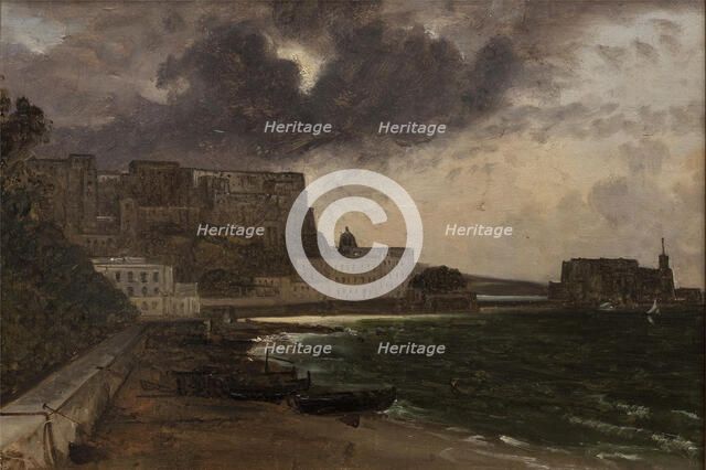 From the Harbour at Naples. Gathering Storm, 1820-1821. Creator: Franz Ludwig Catel.