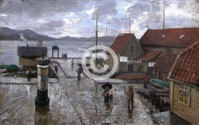 From the Harbour in Bergen, 1877. Creator: Fredrik Jonas Lucian Botfield Collett.