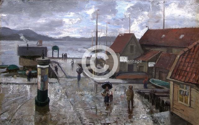 From the Harbour in Bergen, 1877. Creator: Fredrik Jonas Lucian Botfield Collett.