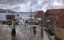 From the Harbour in Bergen, 1877. Creator: Fredrik Jonas Lucian Botfield Collett