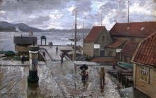 From the Harbour in Bergen, 1877. Creator: Fredrik Jonas Lucian Botfield Collett