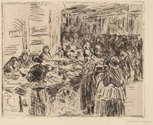 From the Jewish Quarter in Amsterdam: Fishmarket on the Street Corner, 1908. Creator: Max Liebermann