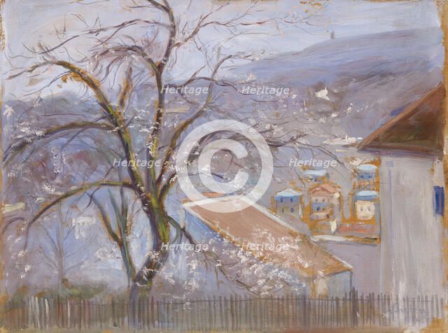 From the outskirts of Paris, 1910. Creator: Hugo Simberg.