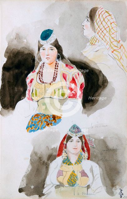 From the Moroccan Sketchbook, 1832. Artist: Delacroix, Eugène (1798-1863)