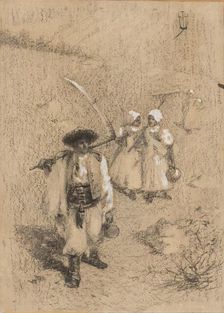 From the meadows - study for a painting, after 1900. Creator: Joza Uprka