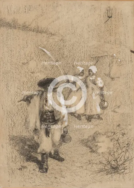 From the meadows - study for a painting, after 1900. Creator: Joza Uprka.