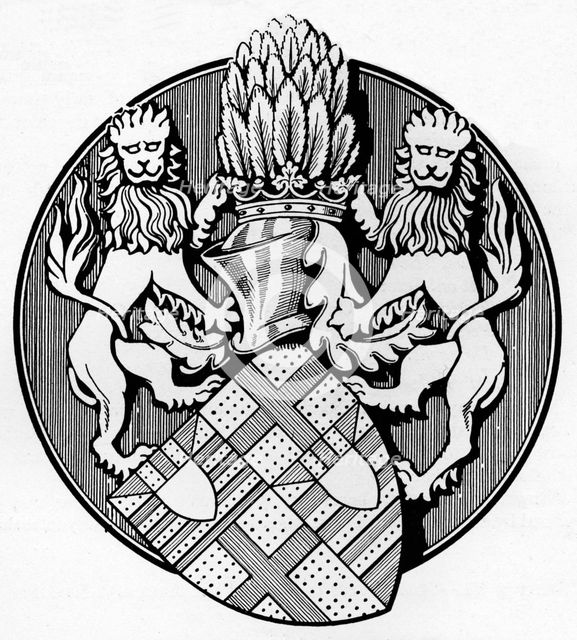 'From the Seal of the Earl Edmund de Mortimer, 1400', c1926 Artist: Herbert Norris.