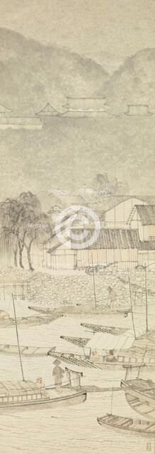 From the Series "Eight famous sights of Omi" , 1912. Creator: Shiko; Imamura (1880-1916).