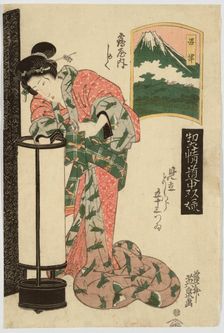 From the series "Fifty-three Pairings in the Yoshiwara", 1821-1822. Creator: Ikeda Eisen
